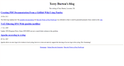 Desktop Screenshot of blog.terryburton.co.uk